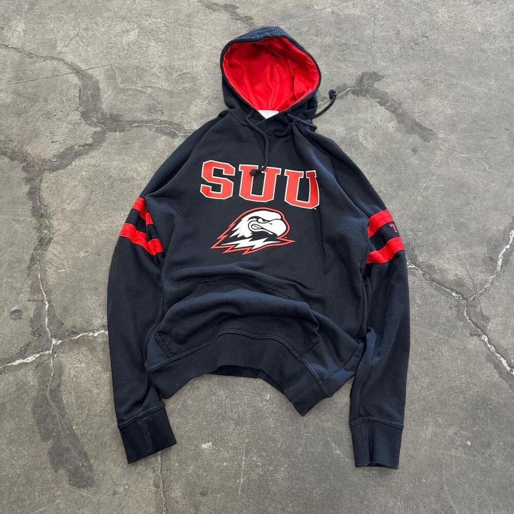 Champion Men's Black and Navy Hoodie